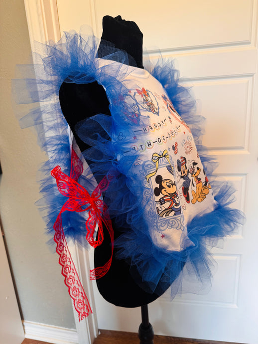 Custom Ruffle tie tee